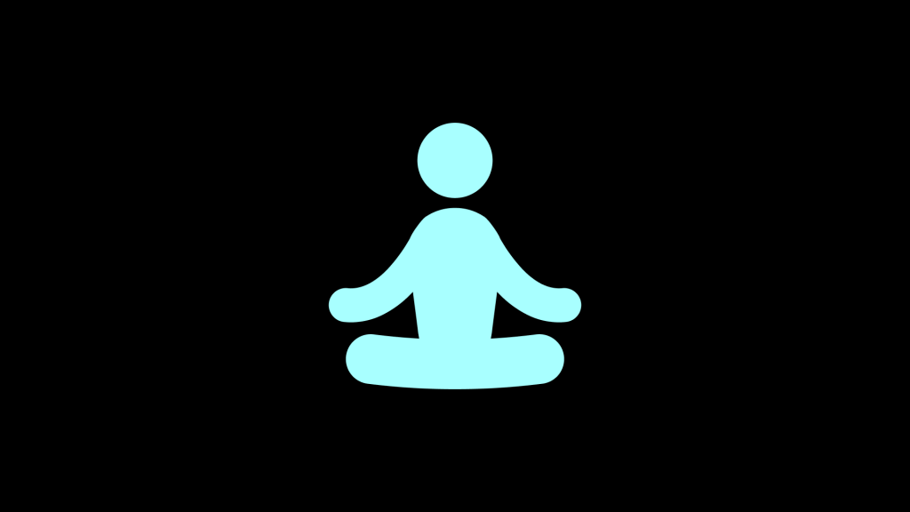 Icon of a person in a traditional meditation pose